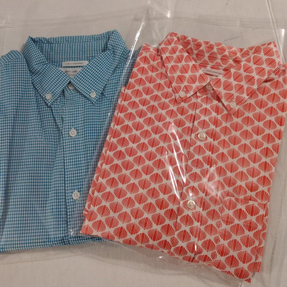 (2) Old Navy Men's print shirts - Slim Fit